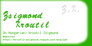 zsigmond kroutil business card